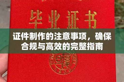 泽普证件制作的注意事项，确保合规与高效的完整指南