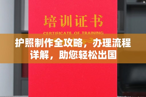 泽普护照制作全攻略，办理流程详解，助您轻松出国